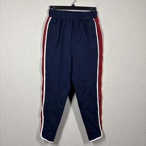 Jill Womens Size XS Vesey Multi Track Pants Blue White Red Elastic Waist
